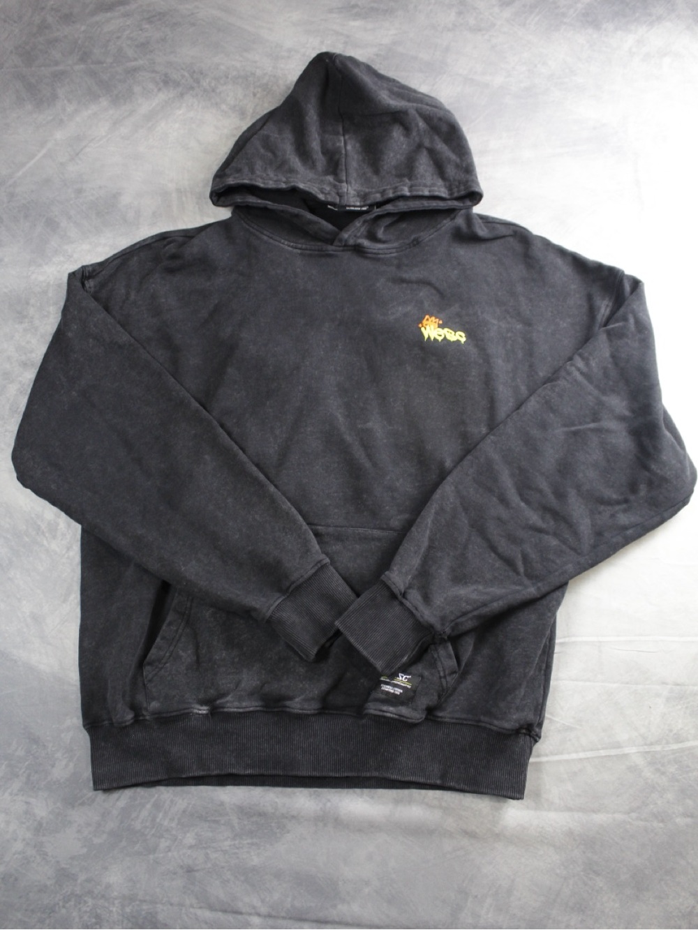 Wesc Black Hoodie with Small Yellow Logo